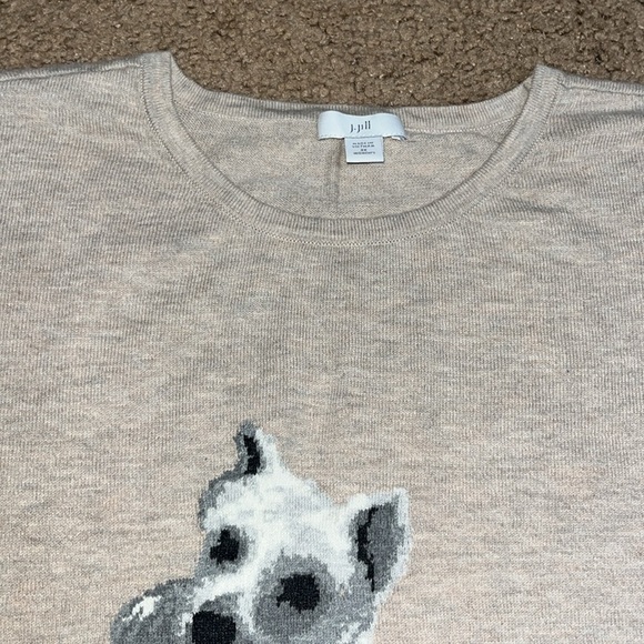 J. Jill Weston Dog Pullover Crew Neck Sweater Heathered Beige 3X - Picture 5 of 9